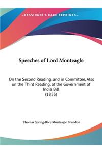 Speeches of Lord Monteagle