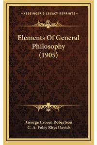 Elements of General Philosophy (1905)