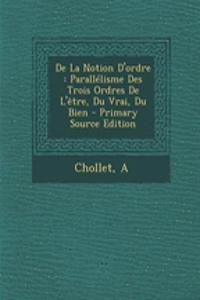 De La Notion D'ordre