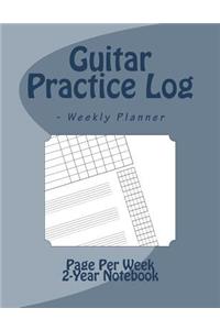 Guitar Practice Log - Weekly Planner