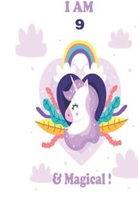 Unicorn Journal I am 9 & Magical!