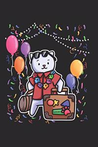 Vacation Case Party Cat Notebook