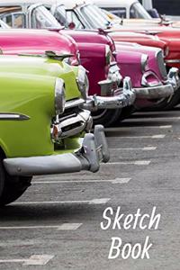 Sketch Book: Classic cars; 100 sheets/200 pages; 6" x 9"