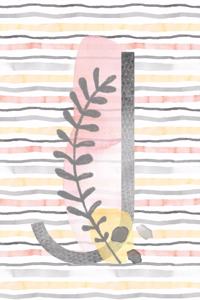 Food and Exercise Journal with Monogram Letter J