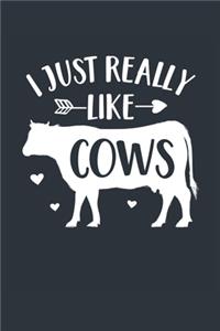 I Just Really Like Cows Notebook - Cow Gift for Cow Lovers - Cow Journal - Cow Diary