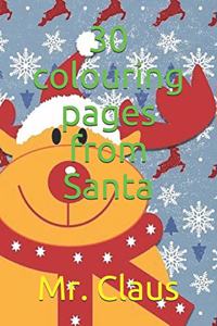 30 colouring pages from Santa