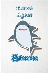 Travel Agent Shark A5 Lined Notebook 110 Pages
