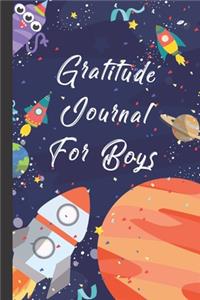 Gratitude Journal For The Boys. Rocket Ships Theme: Great Journal For Boys To Write Down Their Gratitude And Thoughts. Healthy Habit Builder.