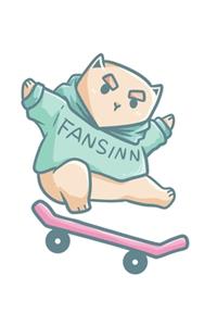 Skateboard Cat Notebook