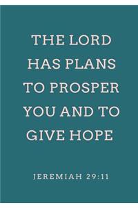 The Lord Has Plans to Prosper You and to Give Hope