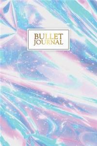 Bullet Journal: Gorgeous Trendy Holographic Bullet Journal - 120-Page 1/4 Inch Dot Grid Pretty Holographic Notebook - 6 X 9 Perfect Bound Glossy Softcover