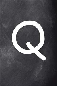 Monogram Q Personalized 2019 Weekly Planner Q Chalkboard 134 Pages