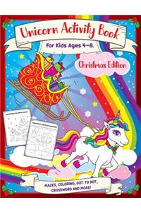 Unicorn Activity Book for Kids Ages 4-8