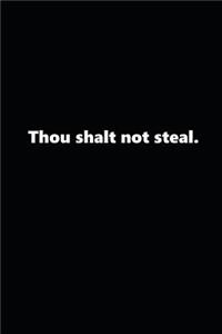 Religious Journal 7th Commandment Traditional Black White