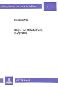 Klein- und Mittelbetriebe in Aegypten: Strukturmerkmale, Probleme Und Ansaetze Einer Staatlichen Foerderungspolitik