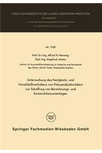 Untersuchung Des Festigkeits- Und Verschleißverhaltens Von Polyamidzabnrädern Zur Schaffung Von Berechnungs- Und Konstruktionsunterlagen