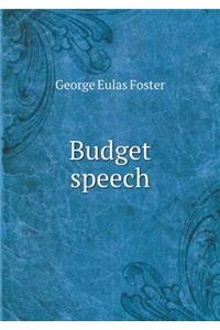 Budget speech