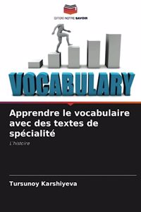 Apprendre le vocabulaire avec des textes de spécialité