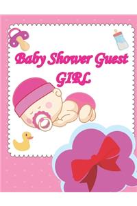 Baby Shower Guest Girl book