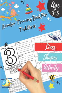Number tracing Book For Toddlers Age 3-5