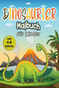 Dinosaurier-Malbuch für Kinder von 4-8 Jahren
