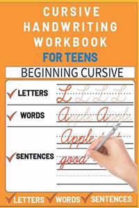 Cursive Handwriting Workbook for Teens