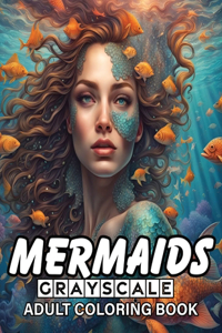 Mermaids Grayscale Coloring book