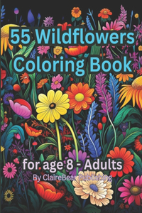 55 Wildflowers Coloring Book