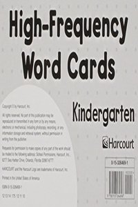 Harcourt School Publishers Trophies: High-Frequency Word Cards Gk