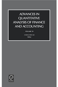 Advances in Quantitive Analysis of Finance and Accounting