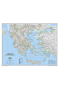 National Geographic Greece Wall Map - Classic (30.25 X 23.5 In)