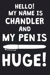 Hello! My Name Is CHANDLER And My Pen Is Huge!