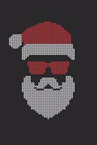 Christmas Notebook 'Ugly Christmas with Santa Hat' - Santa Claus Hipster Sunglasses Ugly Christmas - Christmas Journal
