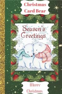 Christmas Card Bear Merry Christmas