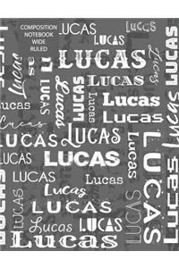 Lucas Composition Notebook Wide Ruled