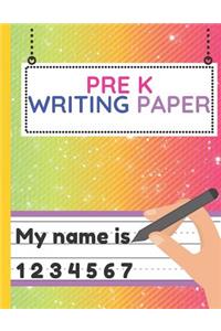 Pre K Writing Paper
