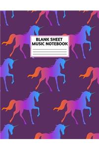Blank Sheet Music Notebook