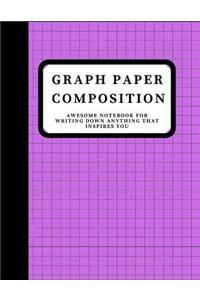 Graph Paper Composition: Notebook Grid Paper Notebook, Quad Ruled, (Large, size)