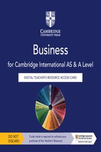 Cambridge International as & a Level Business Digital Teacher's Resource Access Card