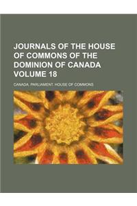 Journals of the House of Commons of the Dominion of Canada Volume 18