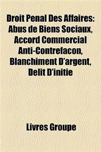 Droit Penal Des Affaires