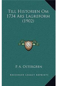 Till Historien Om 1734 Ars Lagreform (1902)