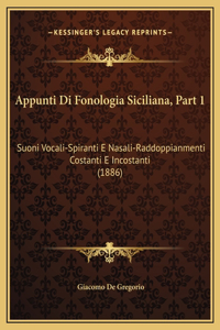 Appunti Di Fonologia Siciliana, Part 1