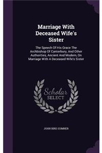 Marriage with Deceased Wife's Sister