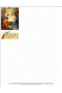 Wonderful Counselor/Christmas Nativity Letterhead (Pkg of 50)