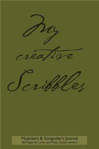 Musician's & Songwriter's Journal 160 Pages for Lyrics and Music (Guitar version)
