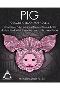 Pig Coloring Book For Adults
