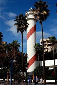 Awesome Red and White Lighthouse of Marbella Andalusia Spain Journal