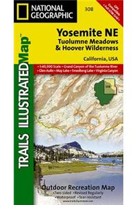 Yosemite Ne: Tuolumne Meadows and Hoover Wilderness Map