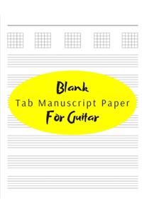 Blank Tab Manuscript Paper For Guitar